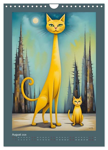 Produktbild: Buntes Katzenvolk (Wandkalender 2026 DIN A4 hoch), CALVENDO Monatskalender
