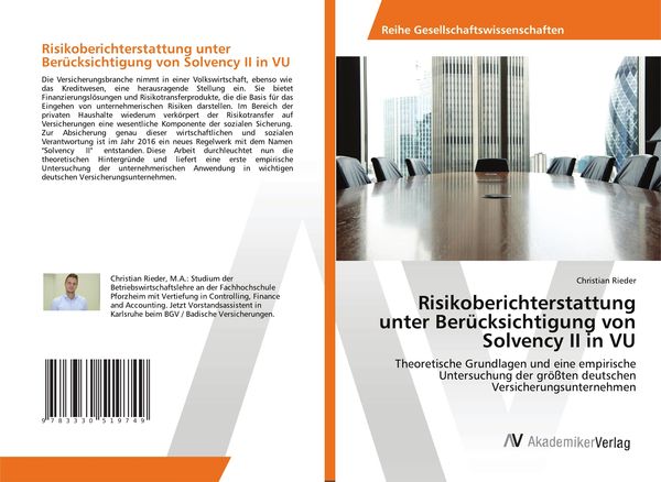 Produktbild: Risikoberichterstattung unter Ber&uuml;cksichtigung von Solvency II in VU