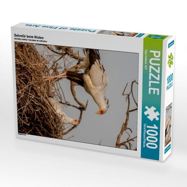 Produktbild: CALVENDO Puzzle Sekret&auml;r beim Nisten | 1000 Teile Lege-Gr&ouml;&szlig;e 64x48cm Foto-Puzzle f&uuml;r gl&uuml;ckliche Stunden
