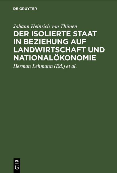 Produktbild: Der isolierte Staat in Beziehung auf Landwirtschaft und National&ouml;konomie