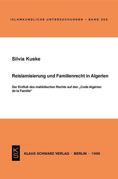 Produktbild: Reislamisierung und Familienrecht in Algerien