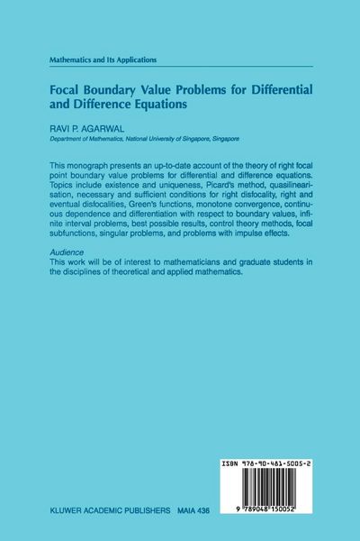 Produktbild: Focal Boundary Value Problems for Differential and Difference Equations