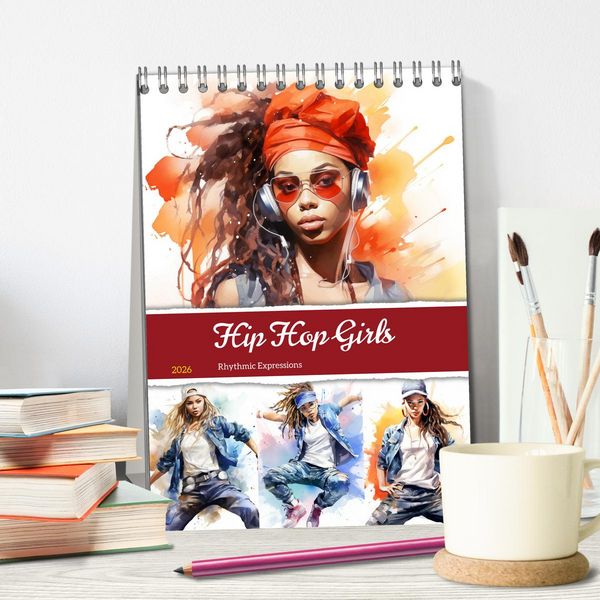 Produktbild: Hip Hop Girls. Rhythmic Expressions (Tischkalender 2026 DIN A5 hoch), CALVENDO Monatskalender
