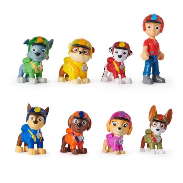 Produktbild: PAW Patrol Jungle Pups &ndash; Spielfiguren-Geschenkset mit 7 Hundefiguren und 1 Ryderfigur zum Sammeln, ab 3 Jahren