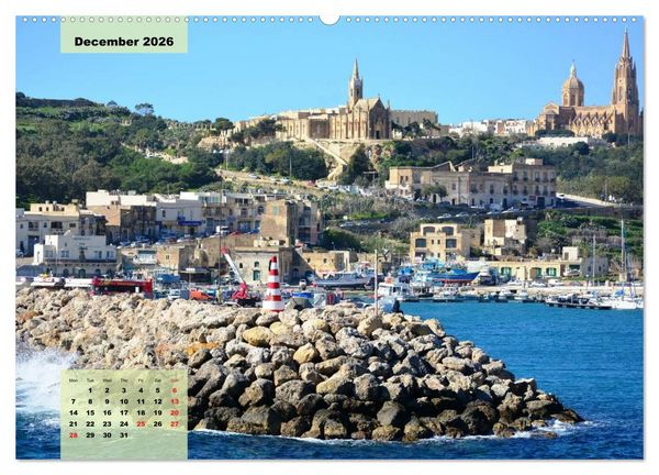 Produktbild: Malta and Gozo two historical islands (High Quality Premium Wall Calendar 2026 DIN A2 landscape),CALVENDO 12 Month Wall Calendar