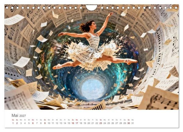 Produktbild: Tanz durch Traumwelten - Fantastische T&auml;nzerinnen in surrealen Klangr&auml;umen (Wandkalender 2027 DIN A4 quer), CALVENDO Monatskalender