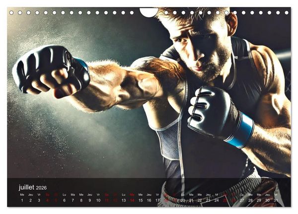 Produktbild: MMA - Mixed Martial Arts France (Calendrier mural 2026 DIN A4 vertical), CALVENDO calendrier mensuel