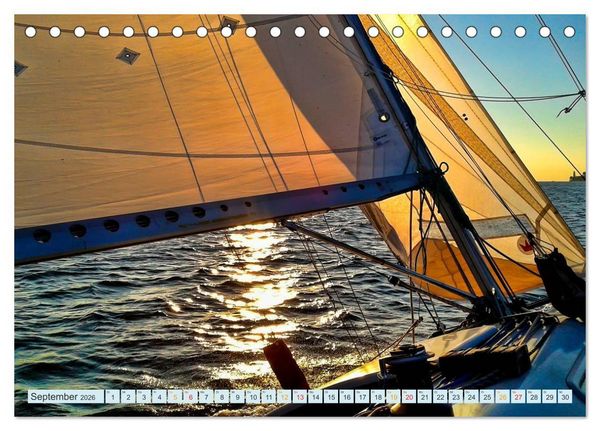 Produktbild: Segeln, Freiheit erleben (Tischkalender 2026 DIN A5 quer), CALVENDO Monatskalender