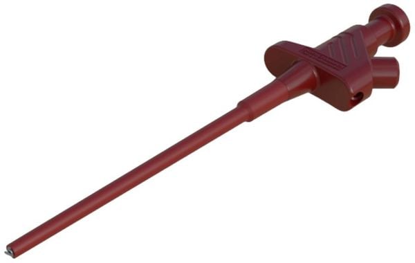 SKS Hirschmann KLEPS 30 rt Fein-Abgreifklemme Steckanschluss 4mm CAT I Rot