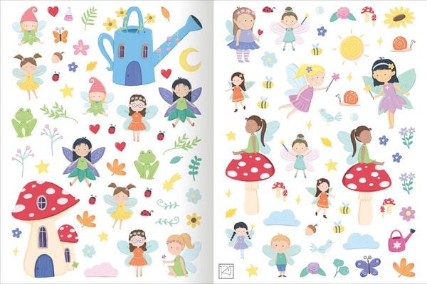 Produktbild: Mein flauschiges Stickerheft &ndash; Feen
