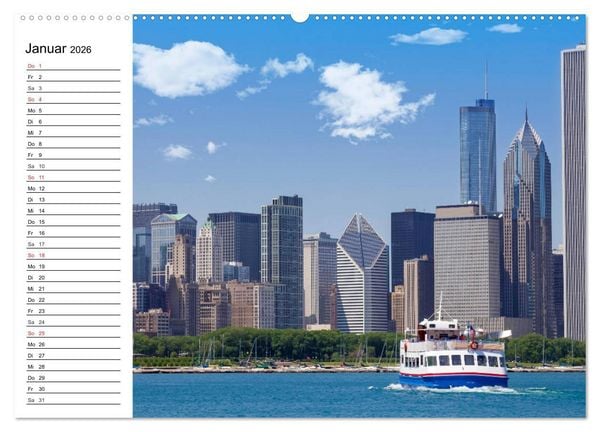 Produktbild: CHICAGO Stadtzentrum (Wandkalender 2026 DIN A2 quer), CALVENDO Monatskalender