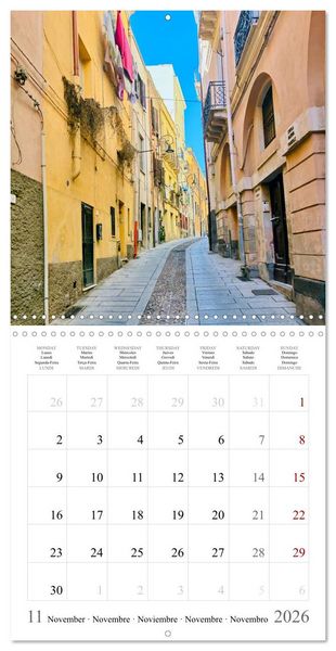 Produktbild: Sardegna - landscapes, sea and food from Sardinia (Wall Calendar 2026 12 &times; 12 Inch) CALVENDO 12 Month Wall Calendar