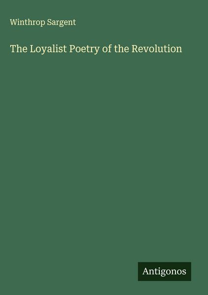 Produktbild: The Loyalist Poetry of the Revolution