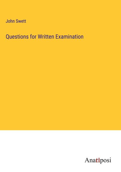 Produktbild: Questions for Written Examination