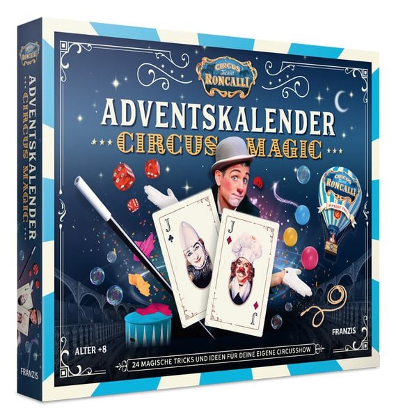 FRANZIS 67188 - Roncalli Adventskalender Circus Magic, 24 magische Tircks und Ideen für die eigene Circusshow, für Kinde