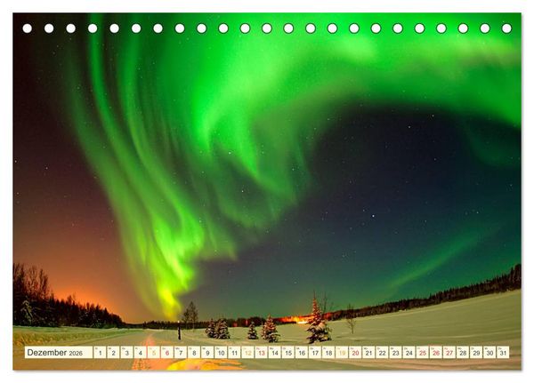 Produktbild: Sternenhimmel im magischen Licht - Polarlicht und Milchstra&szlig;e (Tischkalender 2026 DIN A5 quer), CALVENDO Monatskalender