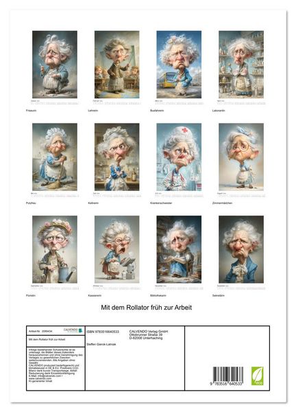 Produktbild: Mit dem Rollator fr&uuml;h zur Arbeit (Wandkalender 2026 DIN A3 hoch), CALVENDO Monatskalender
