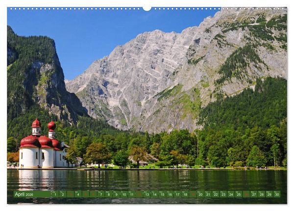 Produktbild: Romantic Places In Bavaria (High Quality Premium Wall Calendar 2026 DIN A2 landscape),CALVENDO 12 Month Wall Calendar