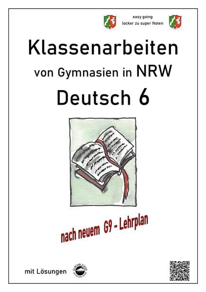 Produktbild: Deutsch 6, Klassenarbeiten von Gymnasien (G9) in NRW mit L&ouml;sungen