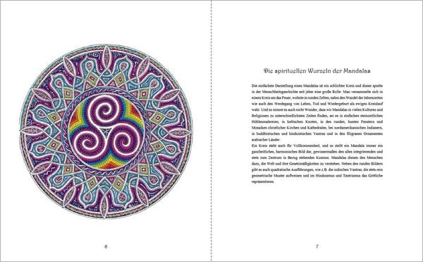 Produktbild: Mandalas für die Seele - handgezeichnete Kunstwerke für mehr Achtsamkeit und Kreativität. Das entspannende Ausmalbuch