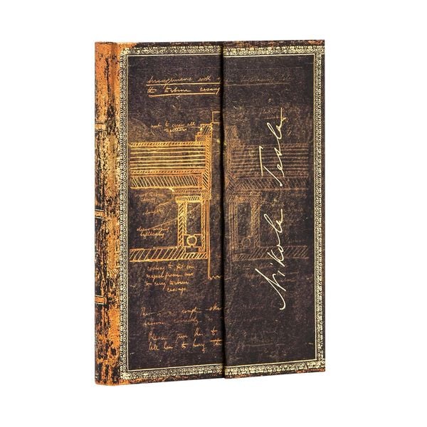 Produktbild: Hardcover Notizbuch Tesla, Skizze einer Turbine, Mini, Liniert