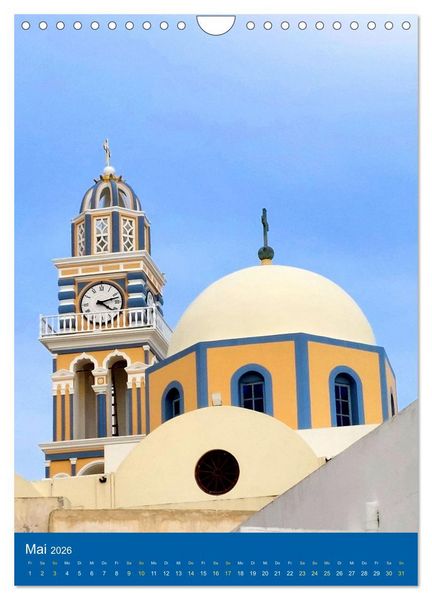 Produktbild: SANTORIN &ndash; Einziartige Motive der griechischen Trauminsel (Wandkalender 2026 DIN A4 hoch), CALVENDO Monatskalender
