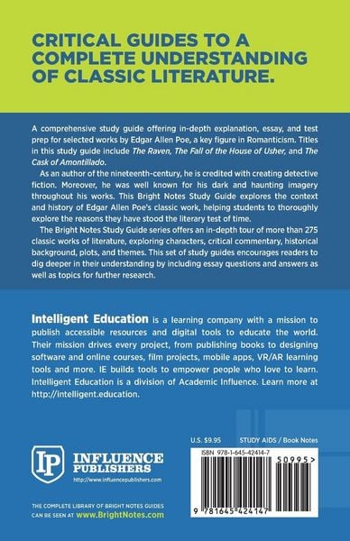Produktbild: Study Guide to the Major Works by Edgar Allan Poe