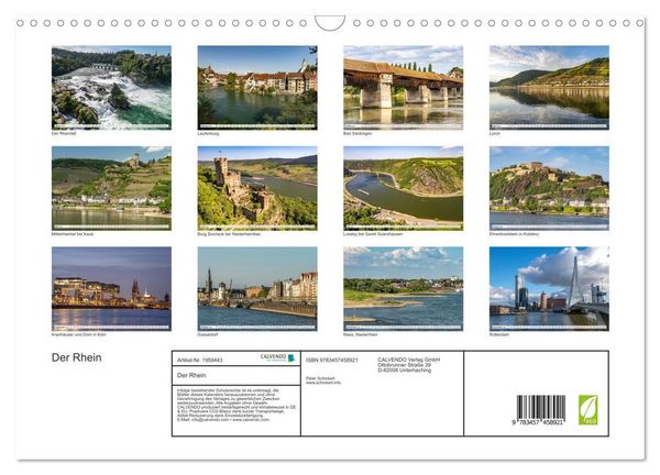 Produktbild: Der Rhein (Wandkalender 2026 DIN A3 quer), CALVENDO Monatskalender