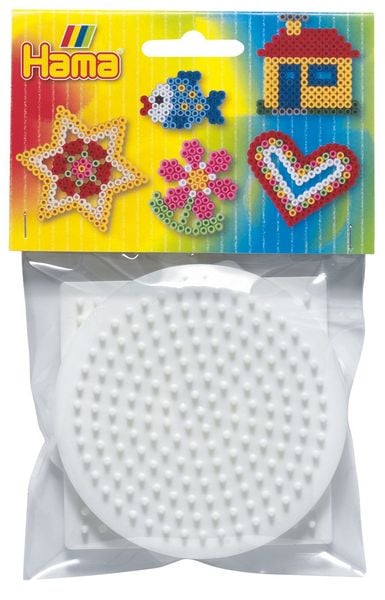 Hama Bügelperlen Beutel mit 3 kleinen Stiftplatten Quadrat, Kreis, Sechseck.