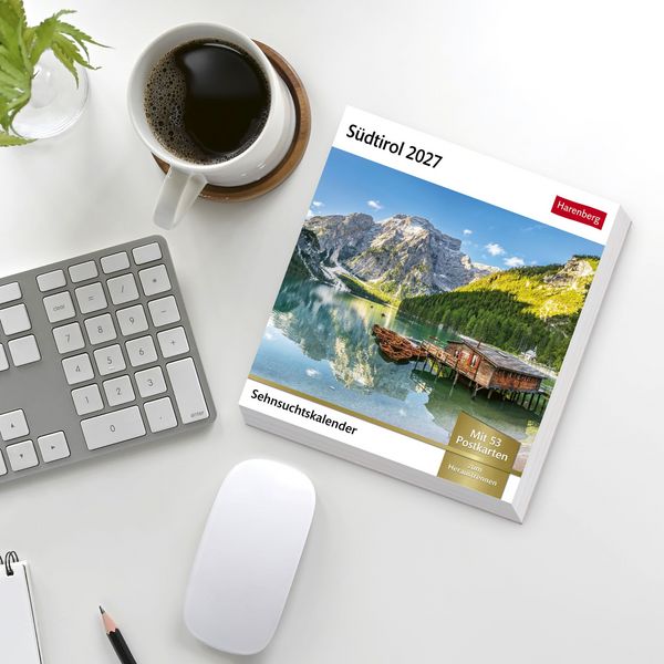 Produktbild: S&uuml;dtirol Sehnsuchtskalender 2027 - Wochenkalender mit 53 Postkarten