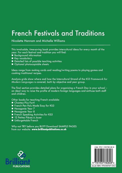 Produktbild: French Festivals and Traditions - Activities and Teaching Ideas for KS3