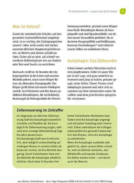 Produktbild: Scheinfasten - das 5-Tage-Programm