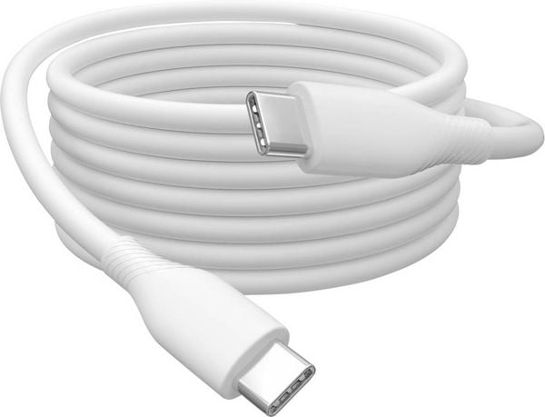 Digitus USB-C Kabel USB 2.0 USB-C Stecker 2.00m Weiß (matt) exzellente Alterungseigenschaften, Flexibel, flexibler Innenleiter