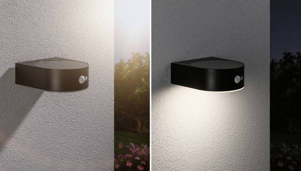Produktbild: Paulmann 94570 Eileen Solar-Wandlampe 5.5W Warmwei&szlig; Schwarz