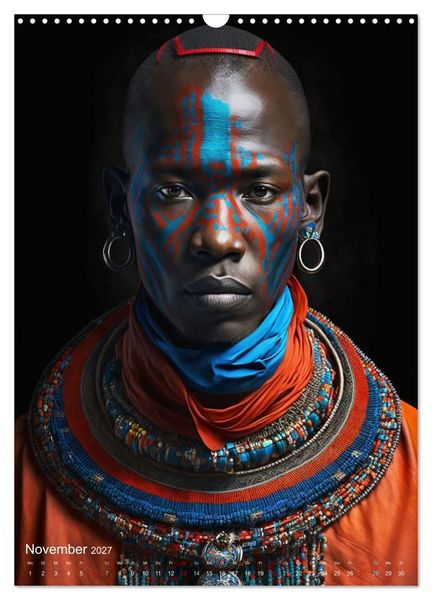 Produktbild: Inspiriert von den Massai, den stolzen Kriegern Afrikas (Wandkalender 2027 DIN A3 hoch), CALVENDO Monatskalender