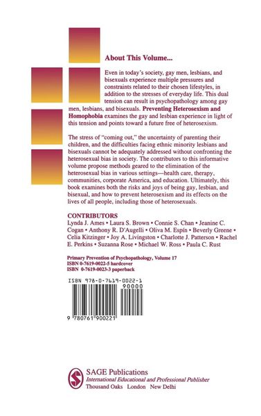 Produktbild: Preventing Heterosexism and Homophobia