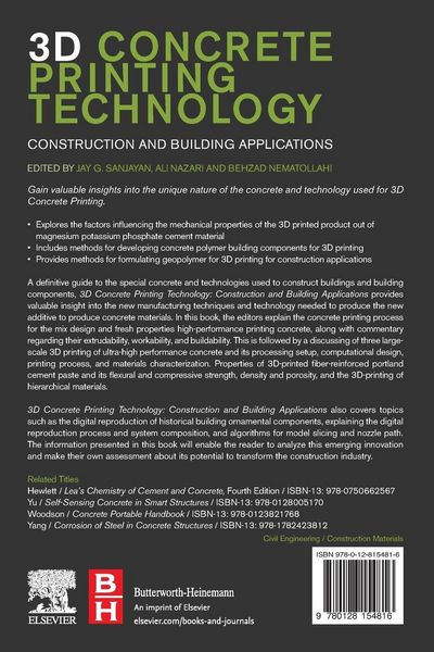 Produktbild: Sanjayan, J: 3D Concrete Printing Technology