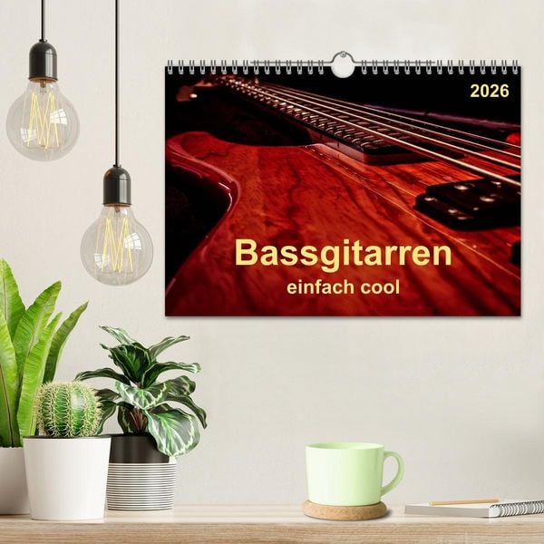 Produktbild: Bassgitarren - einfach cool (Wandkalender 2026 DIN A4 quer), CALVENDO Monatskalender