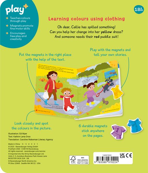 Produktbild: Play+ My first Magnetic Book: Match and Learn Colours