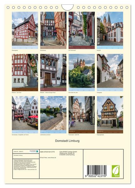 Produktbild: Domstadt Limburg (Wandkalender 2026 DIN A4 hoch), CALVENDO Monatskalender