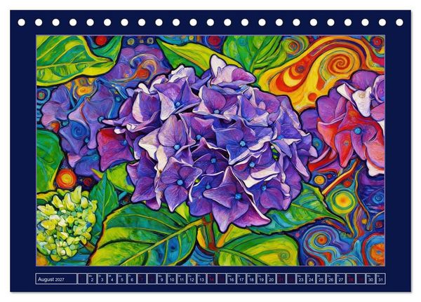 Produktbild: Bl&uuml;ten im verspielten Jugendstil (Tischkalender 2027 DIN A5 quer), CALVENDO Monatskalender