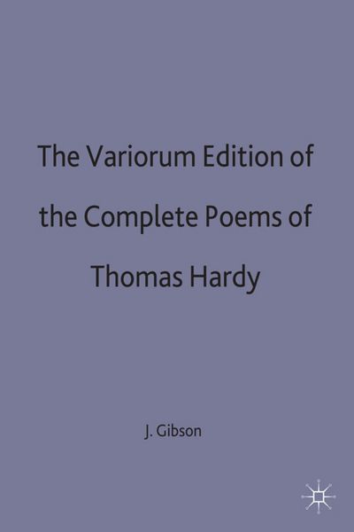 Produktbild: The Variorum Edition of the Complete Poems of Thomas Hardy