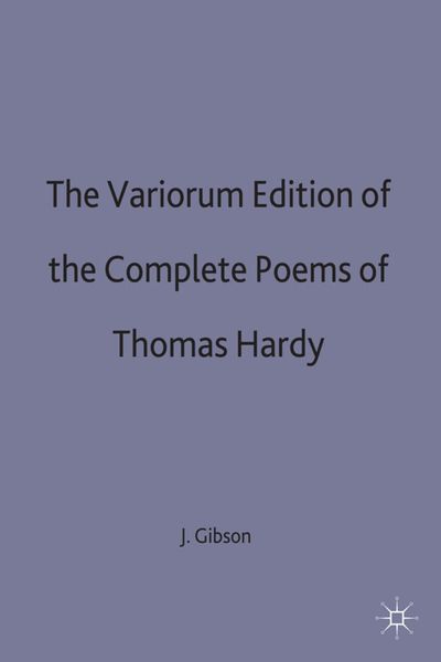 Produktbild: The Variorum Edition of the Complete Poems of Thomas Hardy