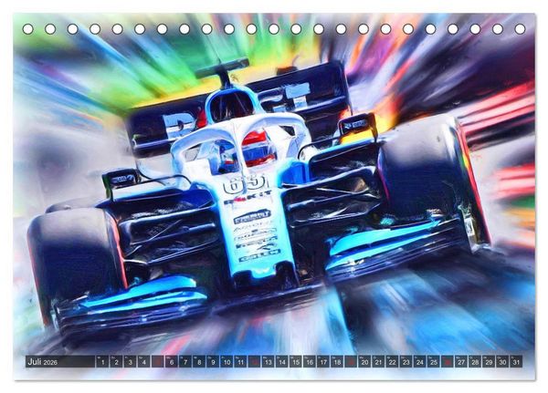 Produktbild: Faszinierende Formel 1 (Tischkalender 2026 DIN A5 quer), CALVENDO Monatskalender