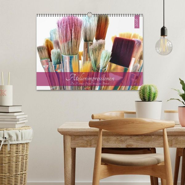 Produktbild: Atelierimpressionen - Des K&uuml;nstlers Handwerkzeug im Portrait (Wandkalender 2026 DIN A3 quer), CALVENDO Monatskalender