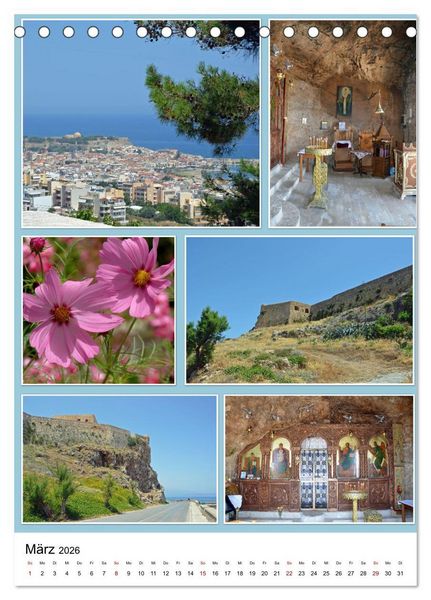 Produktbild: Kreta - Historische St&auml;dte und Bilderbuchd&ouml;rfer (Tischkalender 2026 DIN A5 hoch), CALVENDO Monatskalender