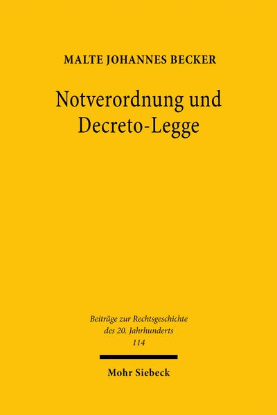 Produktbild: Notverordnung und Decreto-Legge