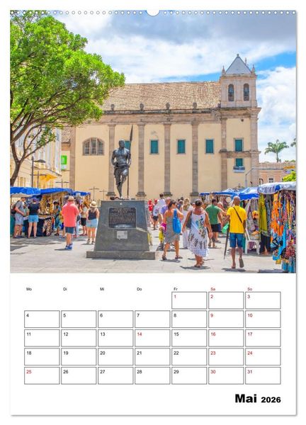 Produktbild: Salvador de Bahia - wundersch&ouml;nes Reiseziel (hochwertiger Premium Wandkalender 2026 DIN A2 hoch), Kunstdruck in Hochglanz