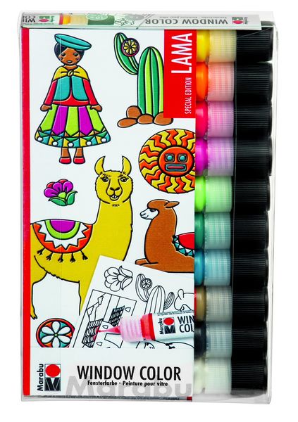 Produktbild: Marabu Window Color fun&fancy Lama 10x25ml