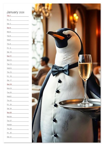 Produktbild: When animals do the job - Animal career days with a twist (Desk Calendar 2026 DIN A5 portrait), CALVENDO 12 Month DeskCalendar